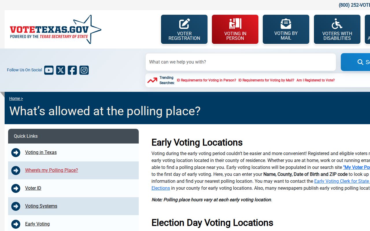 Kingsville residents directory reference to the Texas voter lookup form